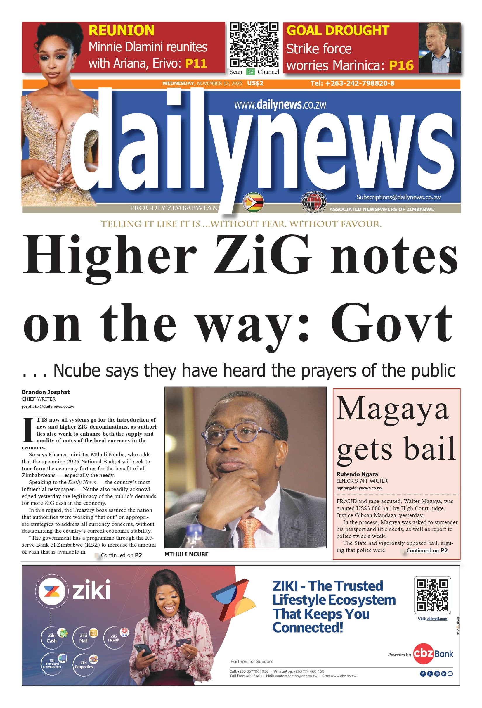 Wednesday 12 November 2025